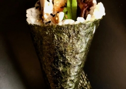 ebi avocado temaki Ebi avocado temaki hand roll