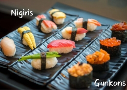 gunkans&nigiris Nigiri and gunkan sushi selection