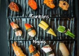 nigiris&gunkans Gunkan and nigiri sushi platter